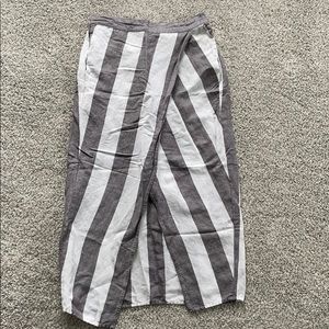 MADEWELL Faux wrap linen midi skirt size S